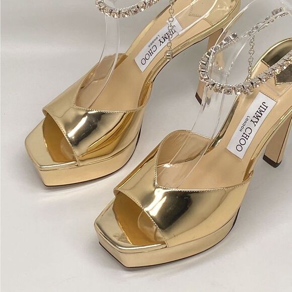 Jimmy Choo Saeda 125MM Platform Sandals size 38.5 - Picture 5 of 12